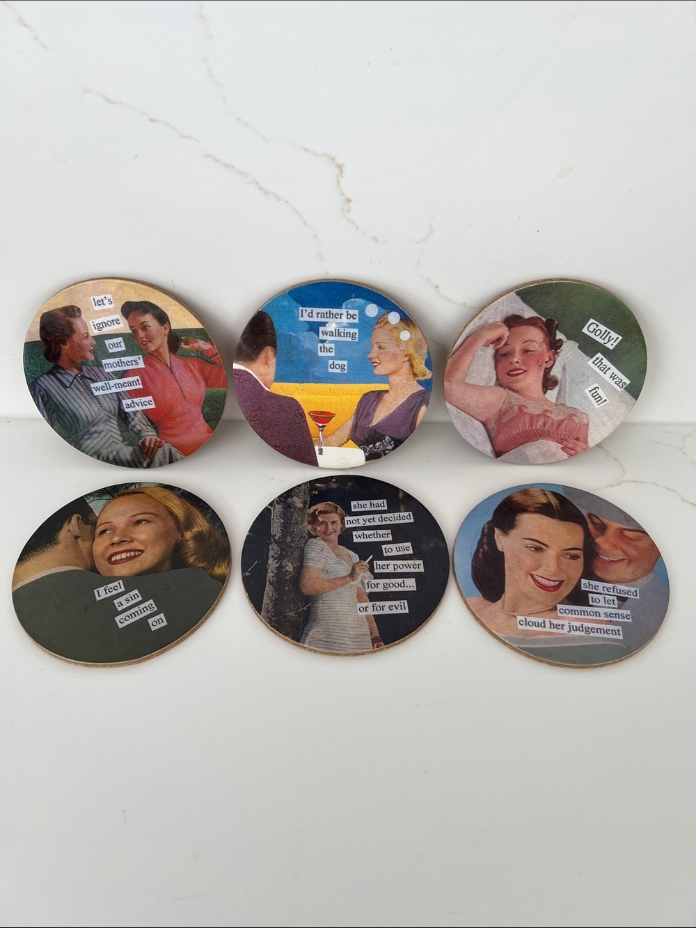 Anne Taintor Good Girl Coasters - Set of 6